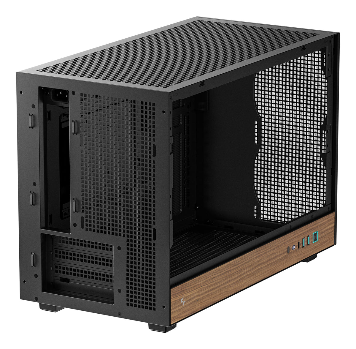 DeepCool CH260 WOOD Micro Tower Schwarz, Holz