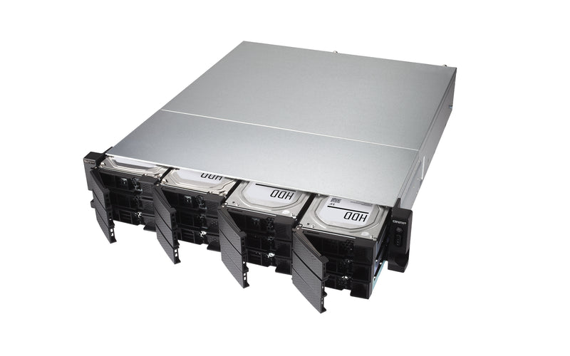 QNAP TS-H1886XU-RP-R2 NAS Rack (3U) Intel® Xeon® D D-1622 32 GB DDR4 0 TB QuTS hero Schwarz, Grau