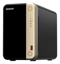QNAP TS-264 NAS Tower Intel® Celeron® N5095 8 GB 0 TB QNAP QTS Schwarz, Gold