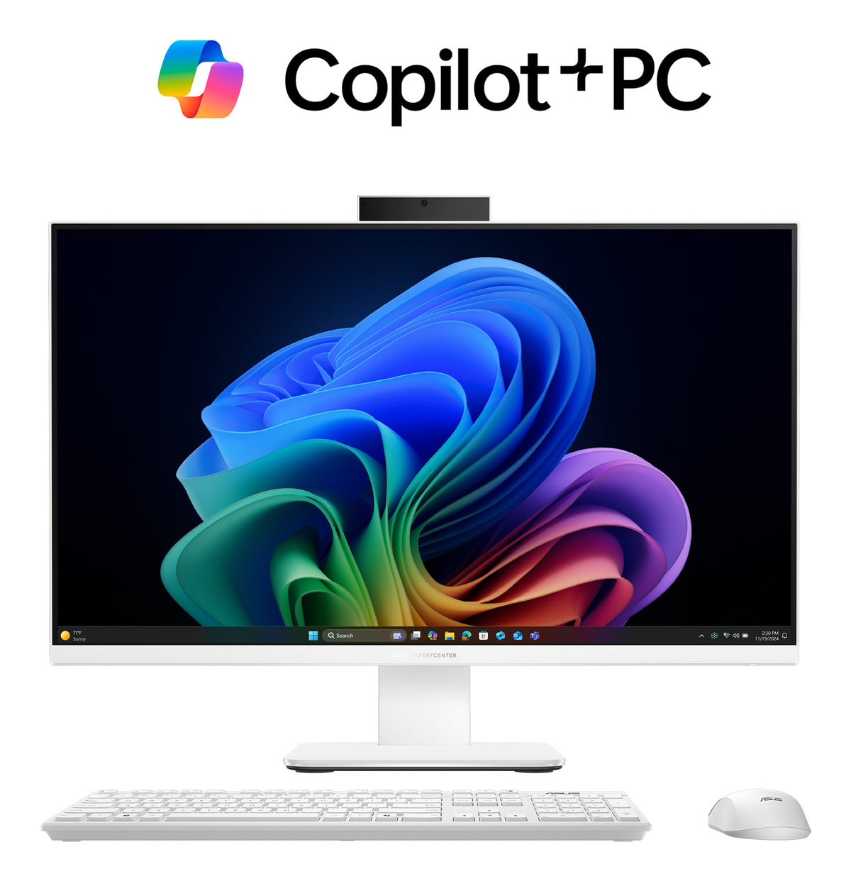ASUS ExpertCenter P600 AiO PM670KA-WPE025W Copilot+ PC AMD Ryzen AI 5 330 68,6 cm (27") 1920 x 1080 Pixel All-in-One-PC 16 GB DDR5-SDRAM 512 GB SSD Windows 11 Pro Wi-Fi 6 (802.11ax) Weiß
