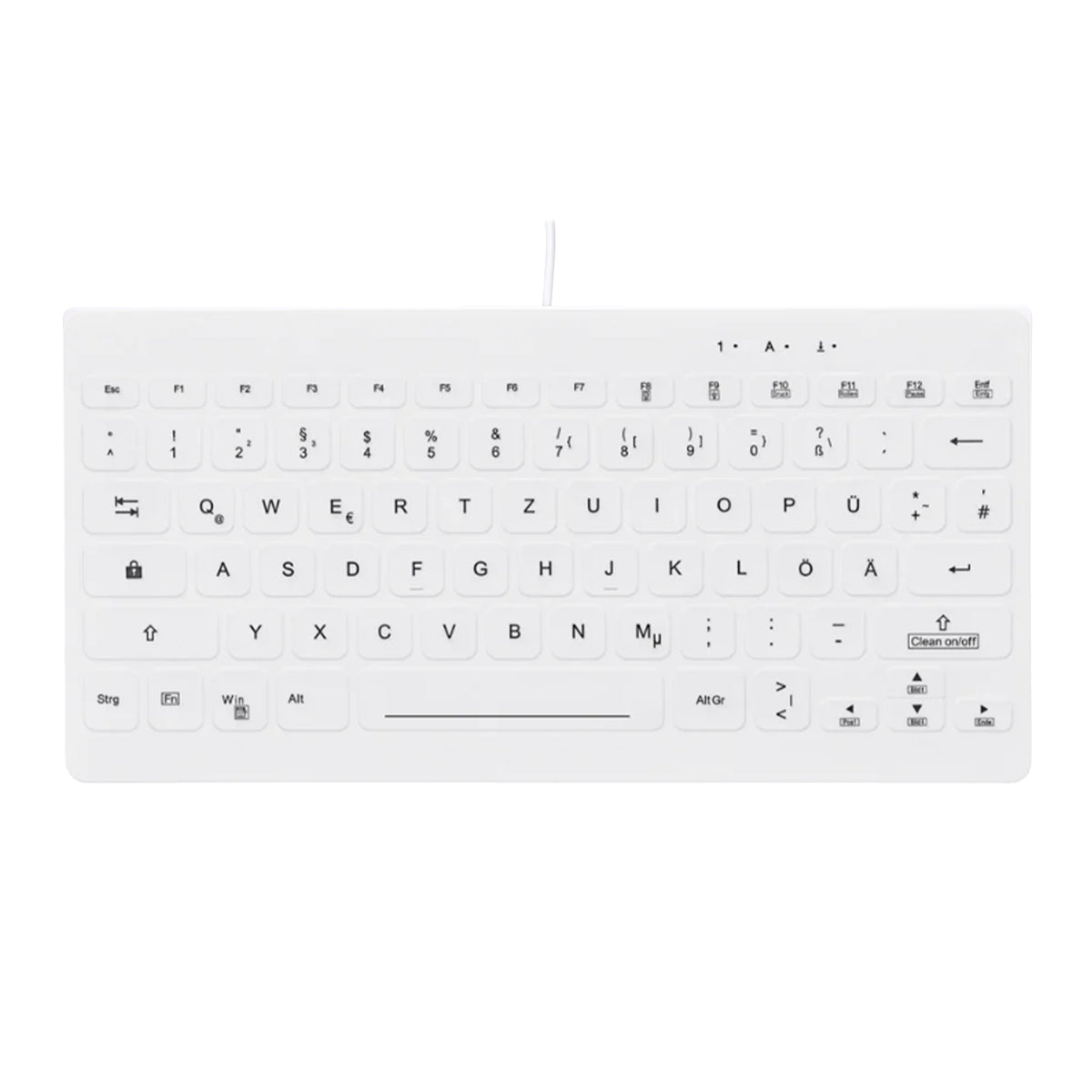 Contour Design Active Key Contour QuickClean Medizinische Tastatur Abnehmbare Abdeckung Mini Kabelgebunden Weiß DE C4112