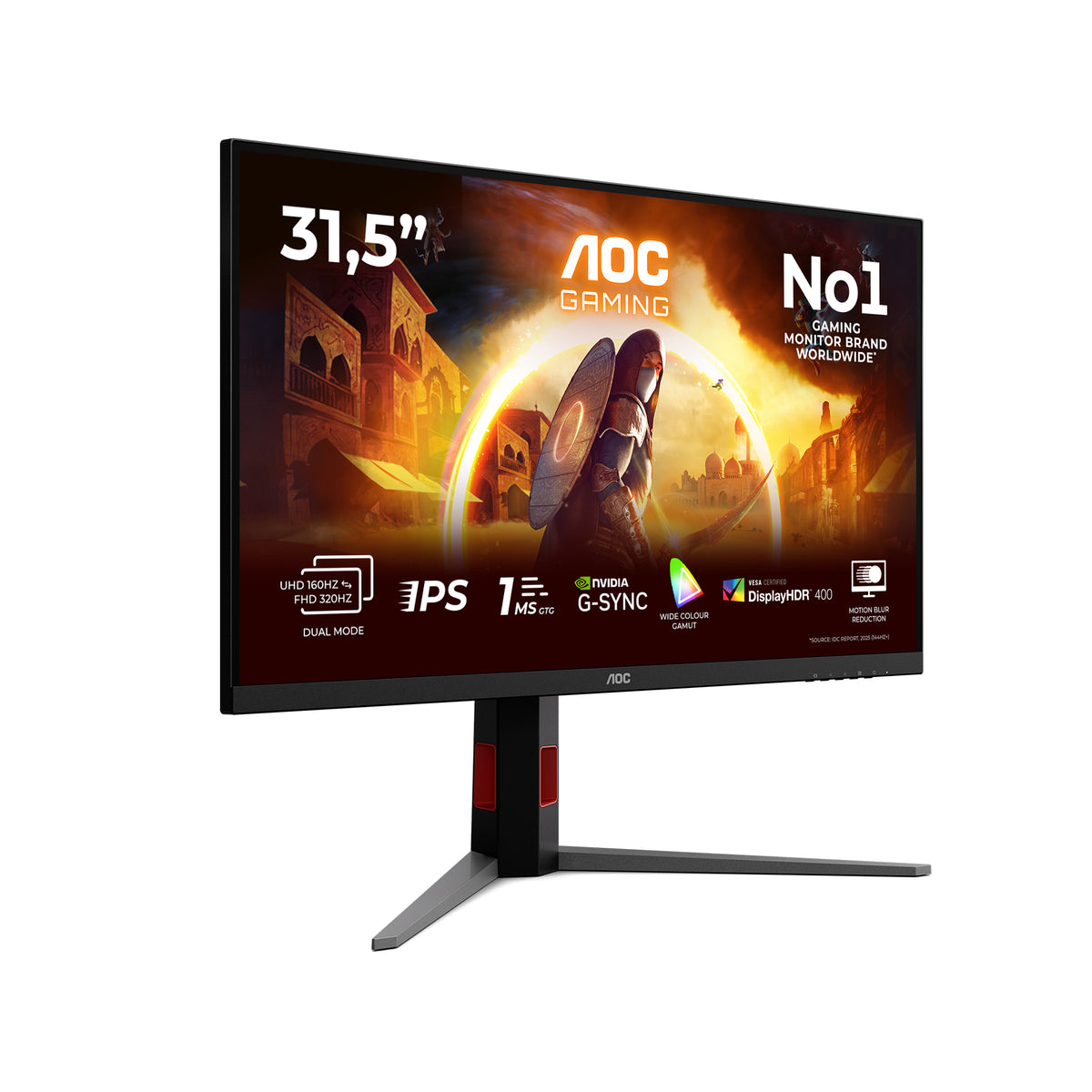 AOC G4 U32G4U Computerbildschirm 80 cm (31.5") 3840 x 2160 Pixel 4K Ultra HD Schwarz, Rot