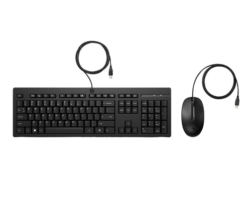 HP Tastatur+Maus 225 Set Kabelgebunden Schwarz
