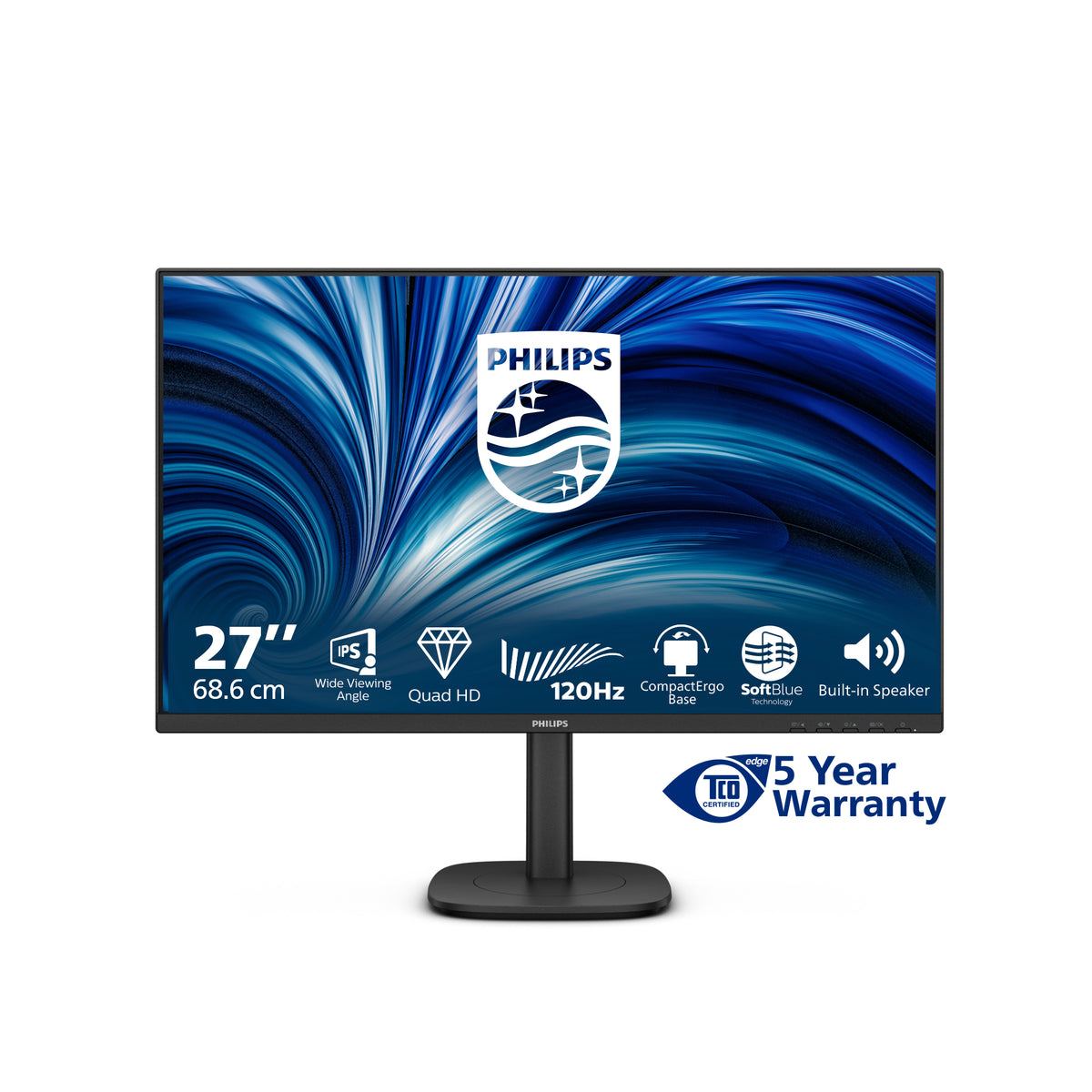 Philips 27B2N3500J/00 Computerbildschirm 68,6 cm (27") 2560 x 1440 Pixel 2K LCD Schwarz
