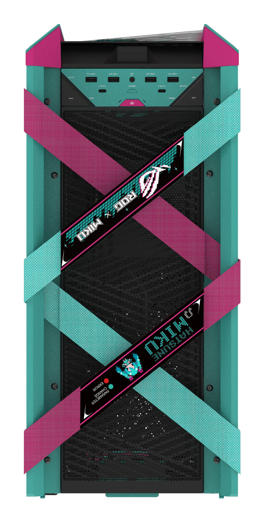 ASUS ROG Strix Helios II Hatsune Miku Edition Midi Tower Mehrfarbig