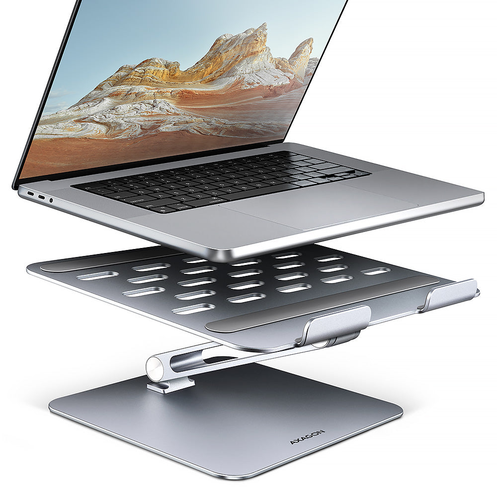 Axagon STND-LQ Ständer für Laptops und Tablets 10"–17.3". Verstellbare Höhe und Winkel