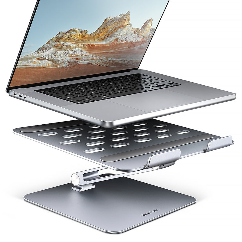 Axagon STND-LQ Ständer für Laptops und Tablets 10"–17.3". Verstellbare Höhe und Winkel