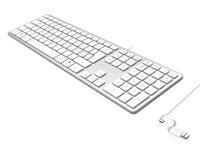 Conceptronic KAYNE02WPT USB Slim-Tastatur, QWERTY Portugiesisch, kompatibel mit Windows und macOS