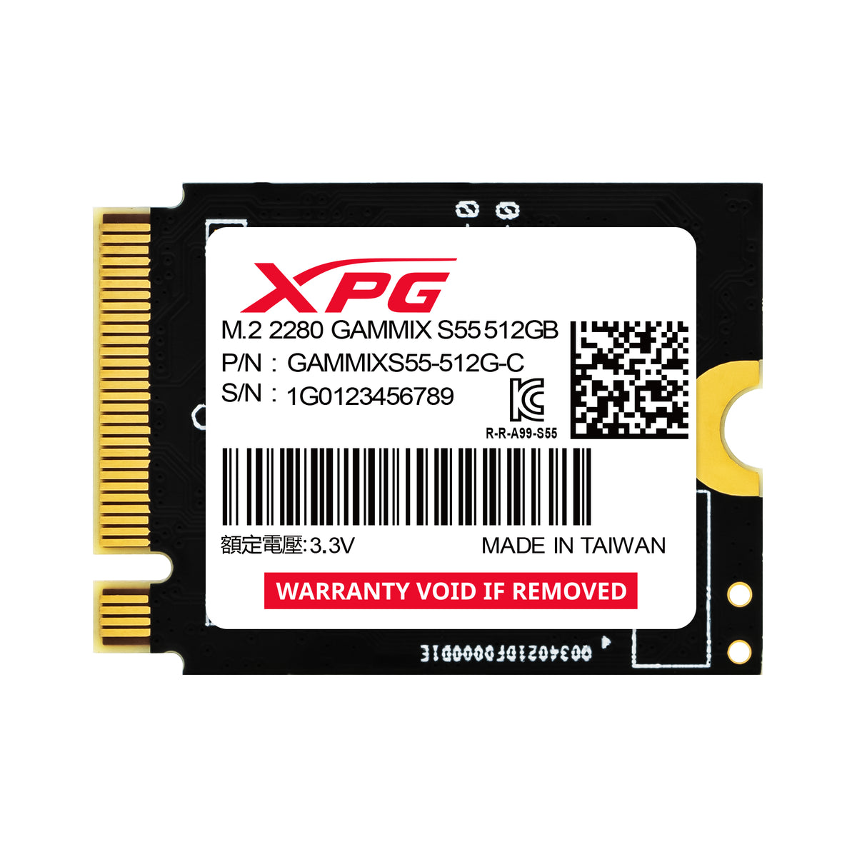 XPG SGAMMIXS55-512G-C Internes Solid State Drive 512 GB M.2 PCI Express 4.0 NVMe 3D NAND