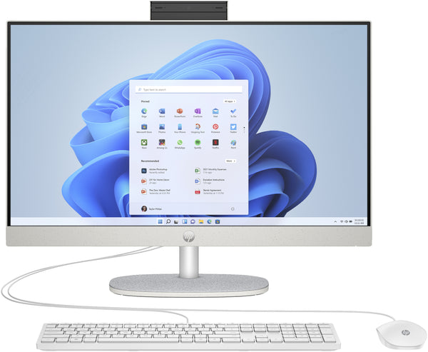 HP 24-cr0006ng AMD Ryzen™ 5 7520U 60.5 cm (23.8") 1920 x 1080 pixels All-in-One PC 16 GB LPDDR5-SDRAM 512 GB SSD Windows 11 Home Wi-Fi 6 (802.11ax) White