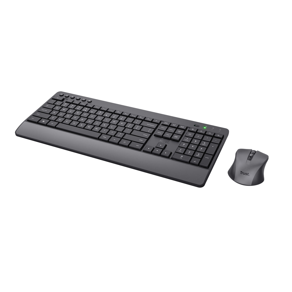 Trust Trezo Tastatur Maus enthalten Büro RF Wireless QWERTZ Schweiz Schwarz