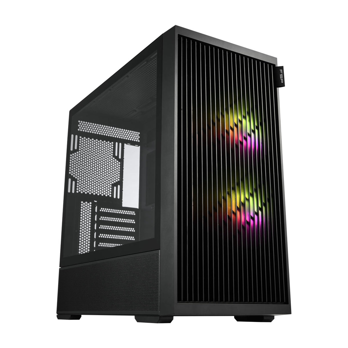 FSP M330-BA Gehäuse Midi Tower mITX, mATX, ATX Schwarz ARGB