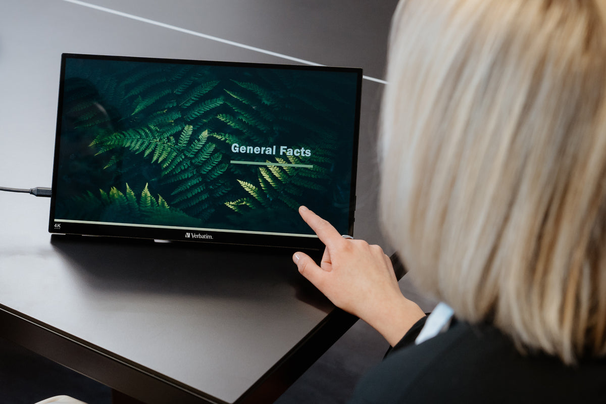 Verbatim 32238 Computerbildschirm 39,6 cm (15.6") 3840 x 2160 Pixel 4K Ultra HD LCD Touchscreen Schwarz