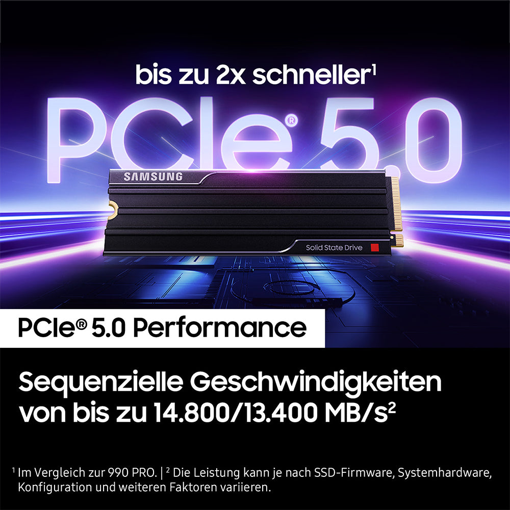 Samsung 9100 PRO Heatsink PCIe® 5.0 NVMe™ M.2 SSD - 1 TB