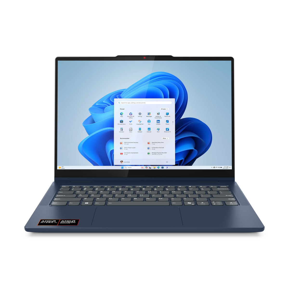 Lenovo IdeaPad 5 2-in-1 14AKP10 Copilot+ PC AMD Ryzen AI 7 350 Hybrid (2-in-1) 35,6 cm (14") Touchscreen WUXGA 16 GB LPDDR5x-SDRAM 1 TB SSD Wi-Fi 7 (802.11be) Windows 11 Home Blau Deutsch