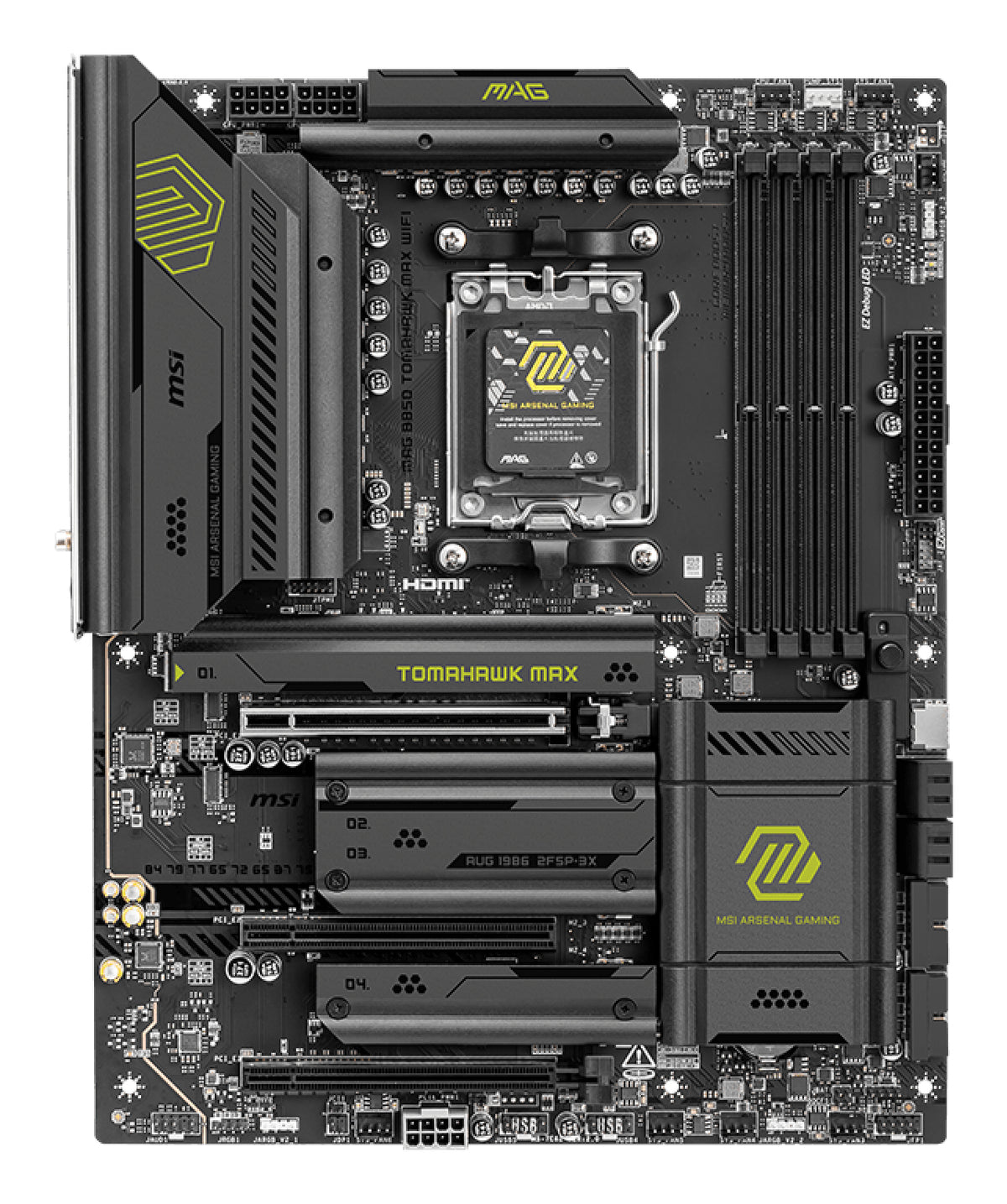 MSI MAG B850 TOMAHAWK MAX WIFI Motherboard AMD B850 Sockel AM5 ATX