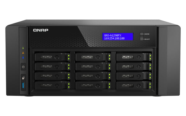 QNAP QAI-h1290FX NAS tour EPYC 7302P 128 Go DDR4 0 To QuTS hero Noir