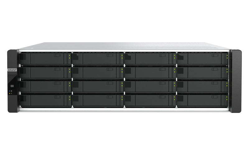 QNAP ES1686dc R2 NAS Rack (3U) Intel® Xeon® D D-2142IT 48 GB DDR4 0 TB QNAP QES Schwarz, Grau