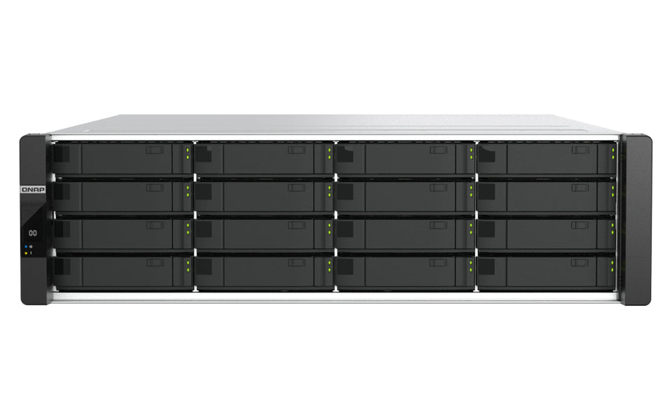 QNAP ES1686dc R2 NAS Rack (3U) Intel® Xeon® D D-2123IT 32 Go DDR4 0 To QNAP QES Noir, Gris