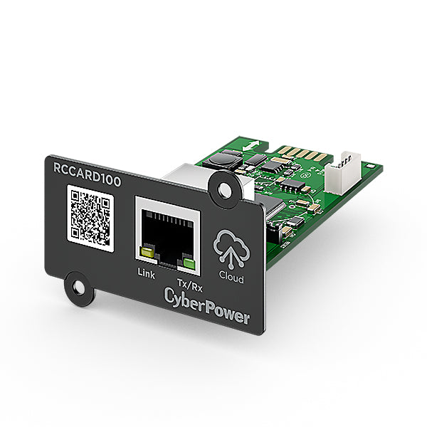 Scheda di rete cloud CyberPower RCCARD100 per servizio PP Cloud Ethernet 100Base-TX, Ethernet 10Base-T per porta di espansione