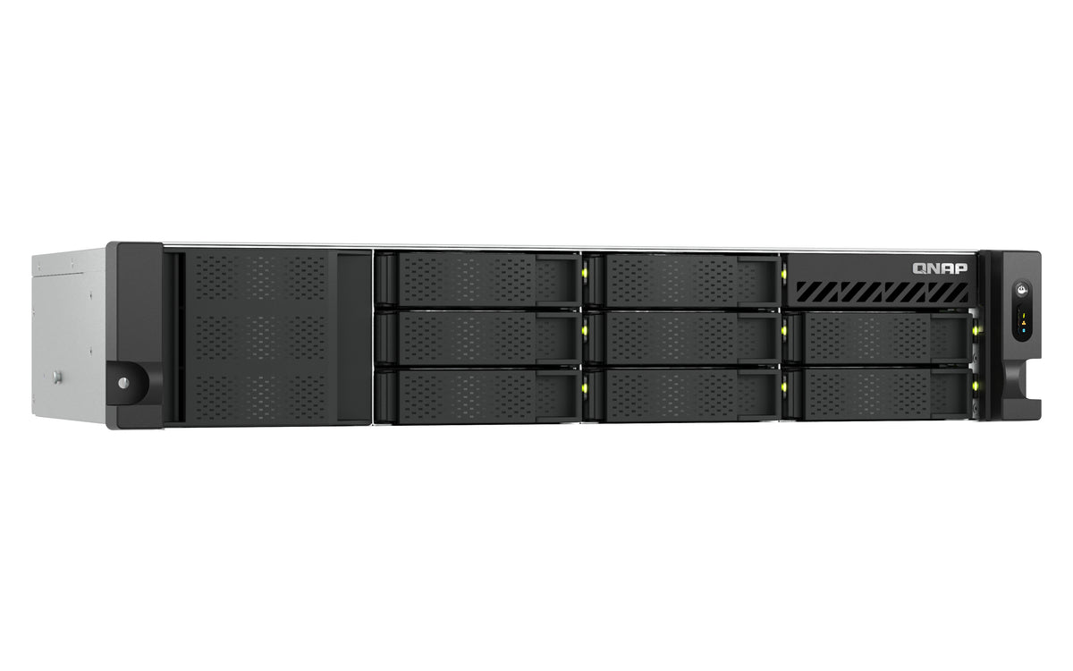 QNAP TS-855EU-RP NAS Rack (2U) Intel Atom® C5125 8 GB DDR4 0 TB QuTS hero Schwarz