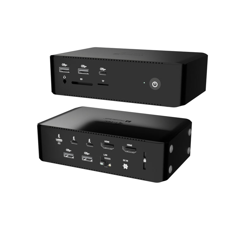 i-tec Thunderbolt5 Quattro Display Docking Station, 5x USB, 2.5 GLAN + Power Delivery 140W
