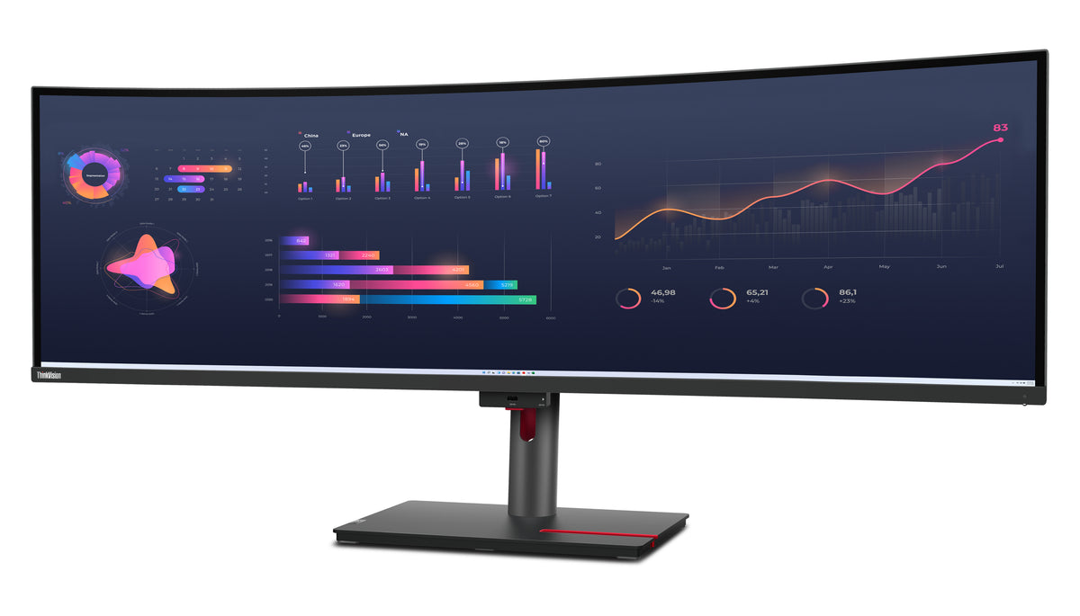 Lenovo ThinkVision P49w-30 Computerbildschirm 124,5 cm (49") 5120 x 1440 Pixel DQHD LED Schwarz