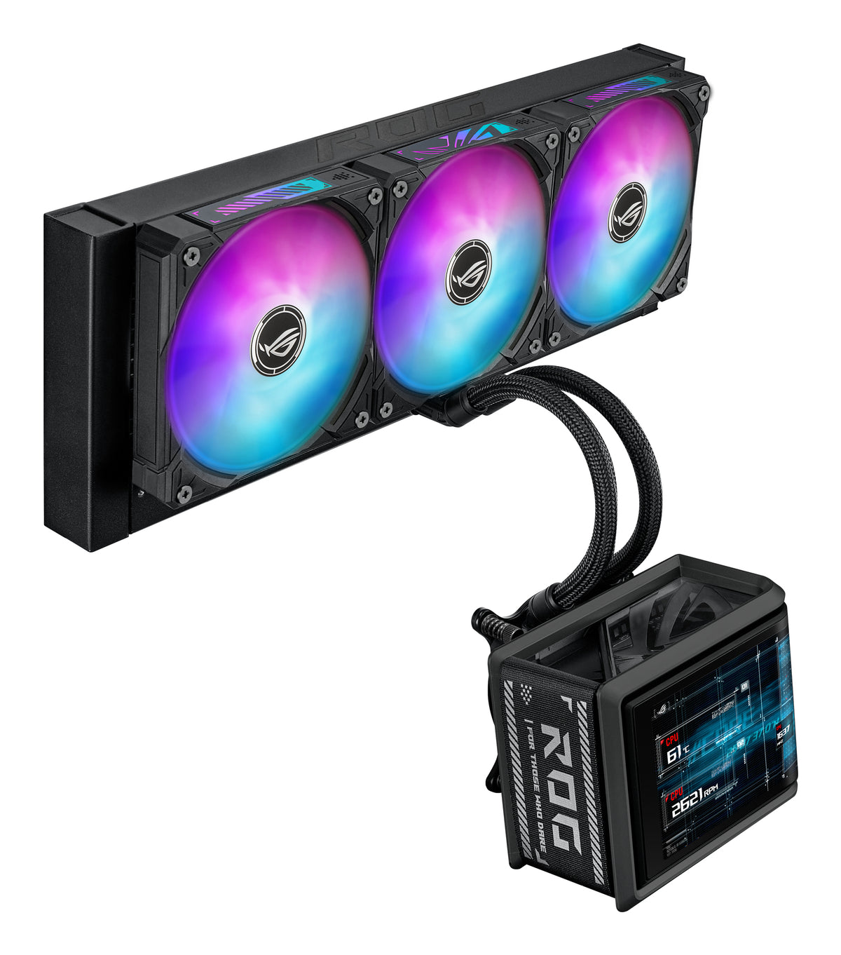 ASUS ROG Ryuo IV SLC 360 ARGB Prozessor All-in-One-Flüssigkeitskühler 12 cm Schwarz