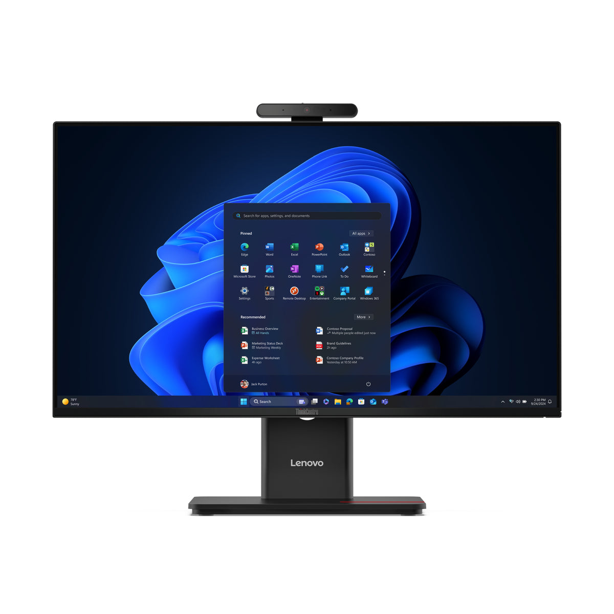 Lenovo ThinkCentre M70a Gen 6 Intel Core Ultra 5 225T 60,5 cm (23.8") 1920 x 1080 Pixel All-in-One-PC 16 GB DDR5-SDRAM 512 GB SSD Windows 11 Pro Wi-Fi 7 (802.11be) Schwarz