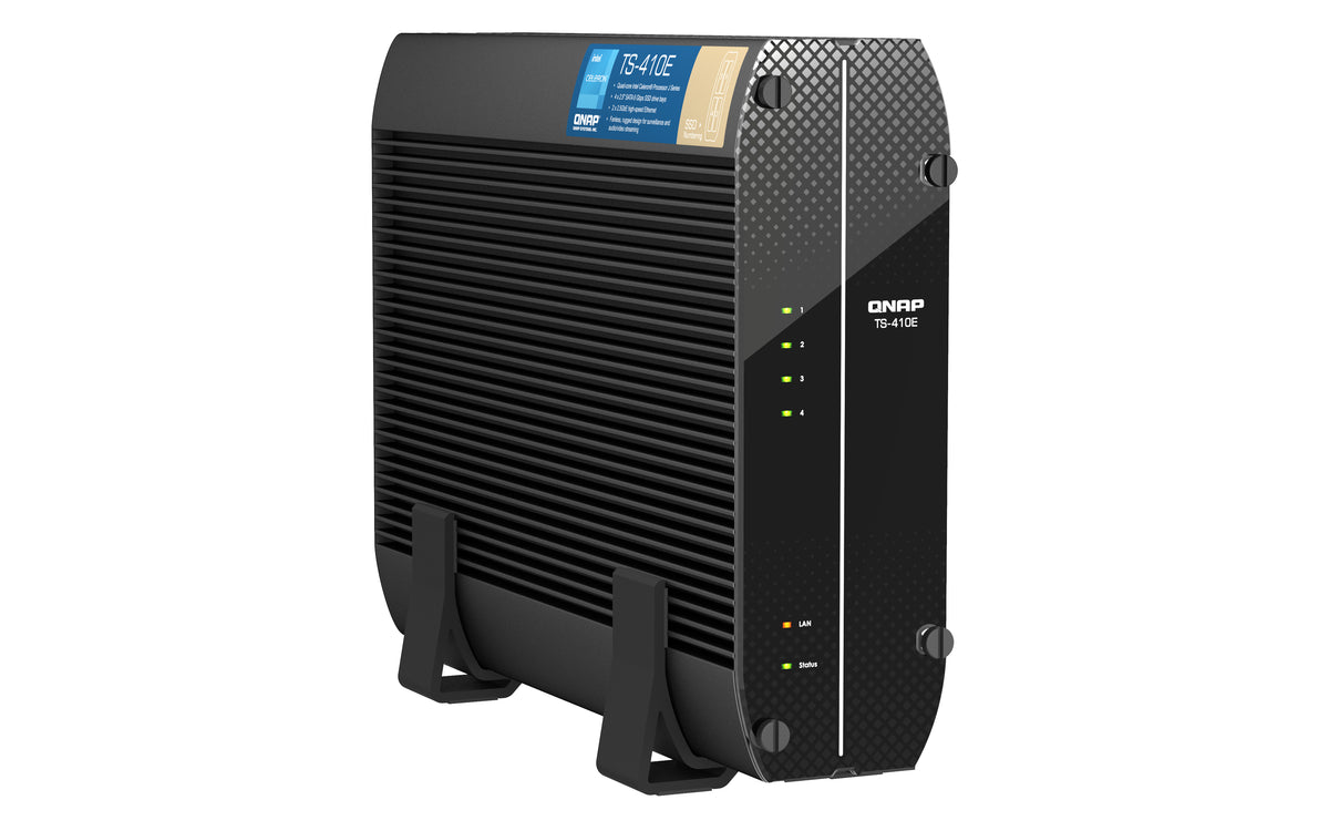 QNAP TS-410E NAS Tower Intel® Celeron® J6412 8 GB 0 TB QNAP QTS Schwarz