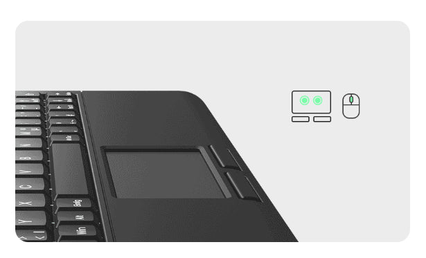 KeySonic KSK-3210ELU (DE), Super-Mini Tastatur, Hintergrundbeleuchtung, Touchpad, schwarz
