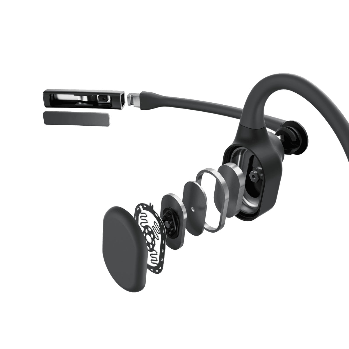 SHOKZ OpenComm2 UC 2025 Upgrade Wireless Bone Conduction Headset Office/Call Center Bluetooth Black