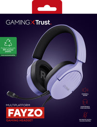 Trust GXT 489P FAYZO Kopfhörer Kabelgebunden Kopfband Gaming Schwarz, Violett
