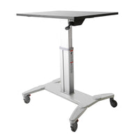 StarTech.com Höhenverstellbarer Schreibtisch - Sit Stand Workstation -Ergonomischer Stehpult mit Rollen - Computertisch mit verriegelbarem One-Touch-Lift für Lehrer/Schüler