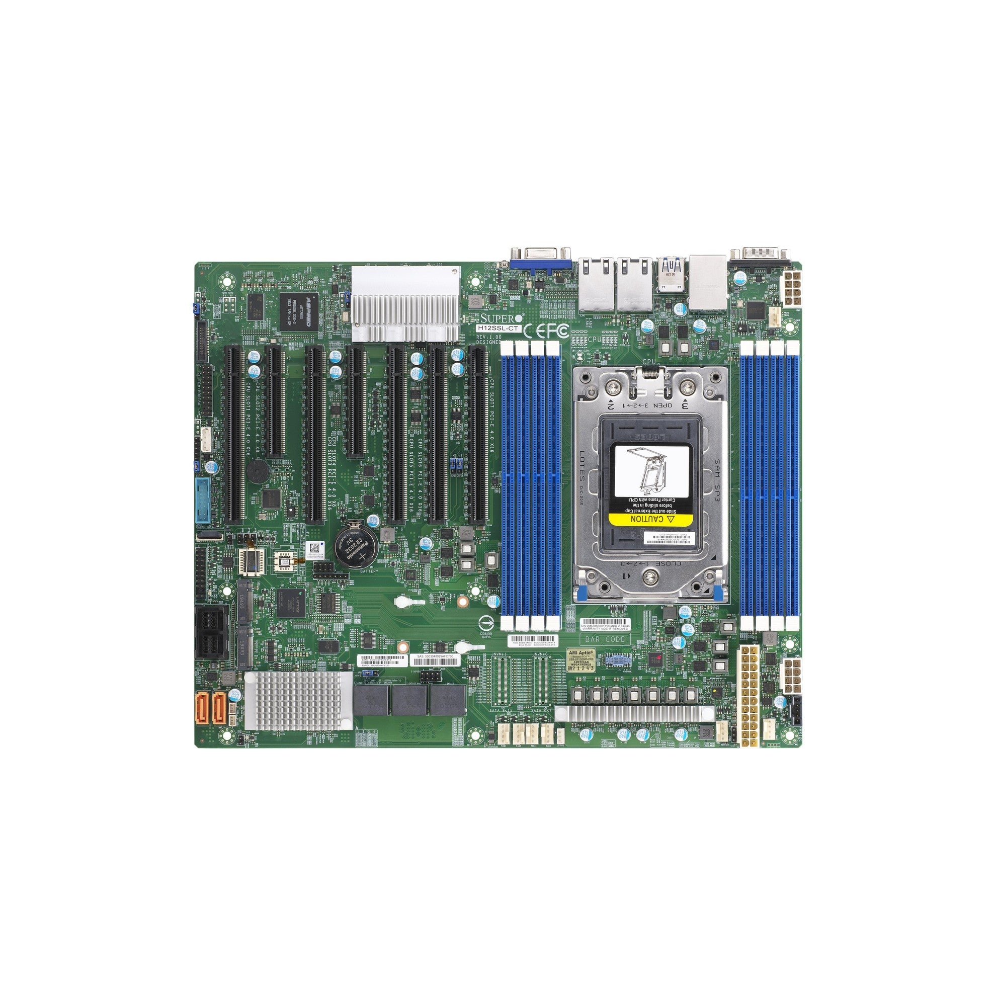 Supermicro H12SSL-CT: SP3, EPYC 7002