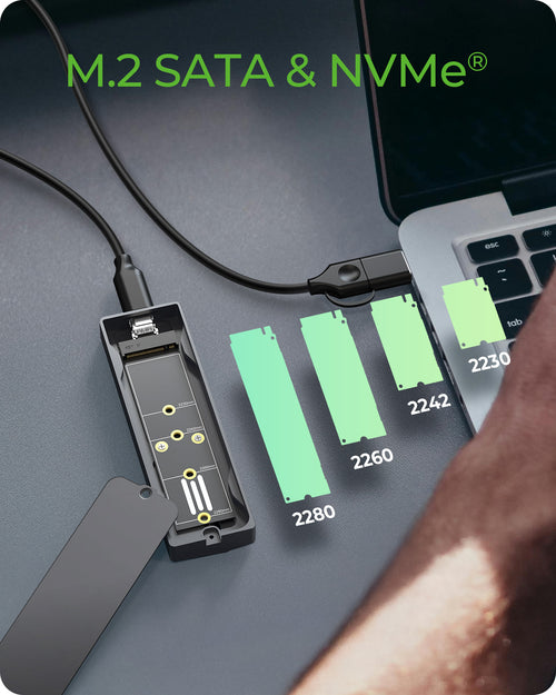 ICY BOX M.2 NVMe SATA enclosure, RGB lighting, USB 3.2 Gen 2, 10 Gbps