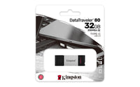 Kingston Technology DataTraveler 80 USB-Stick 32 GB USB Typ-C 3.2 Gen 1 (3.1 Gen 1) Schwarz, Silber