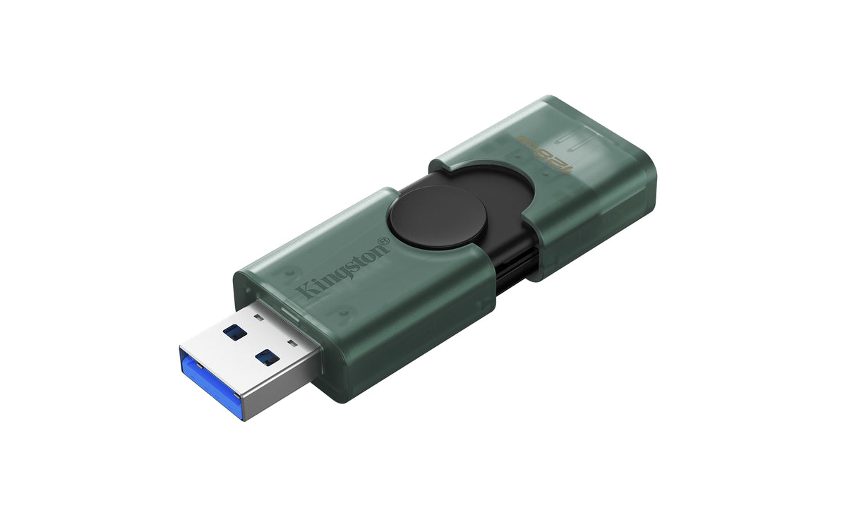 Kingston Technology DataTraveler DuoG2 USB-Stick 128 GB USB Type-A / USB Type-C 3.2 Gen 1 (3.1 Gen 1) Schwarz, Grün