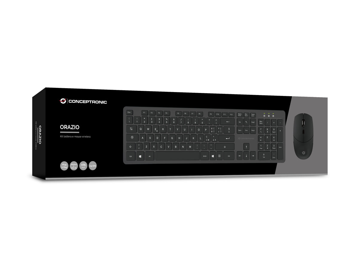 Conceptronic Kabellose Tastatur- und Maus-Kombination, Italienisches Layout