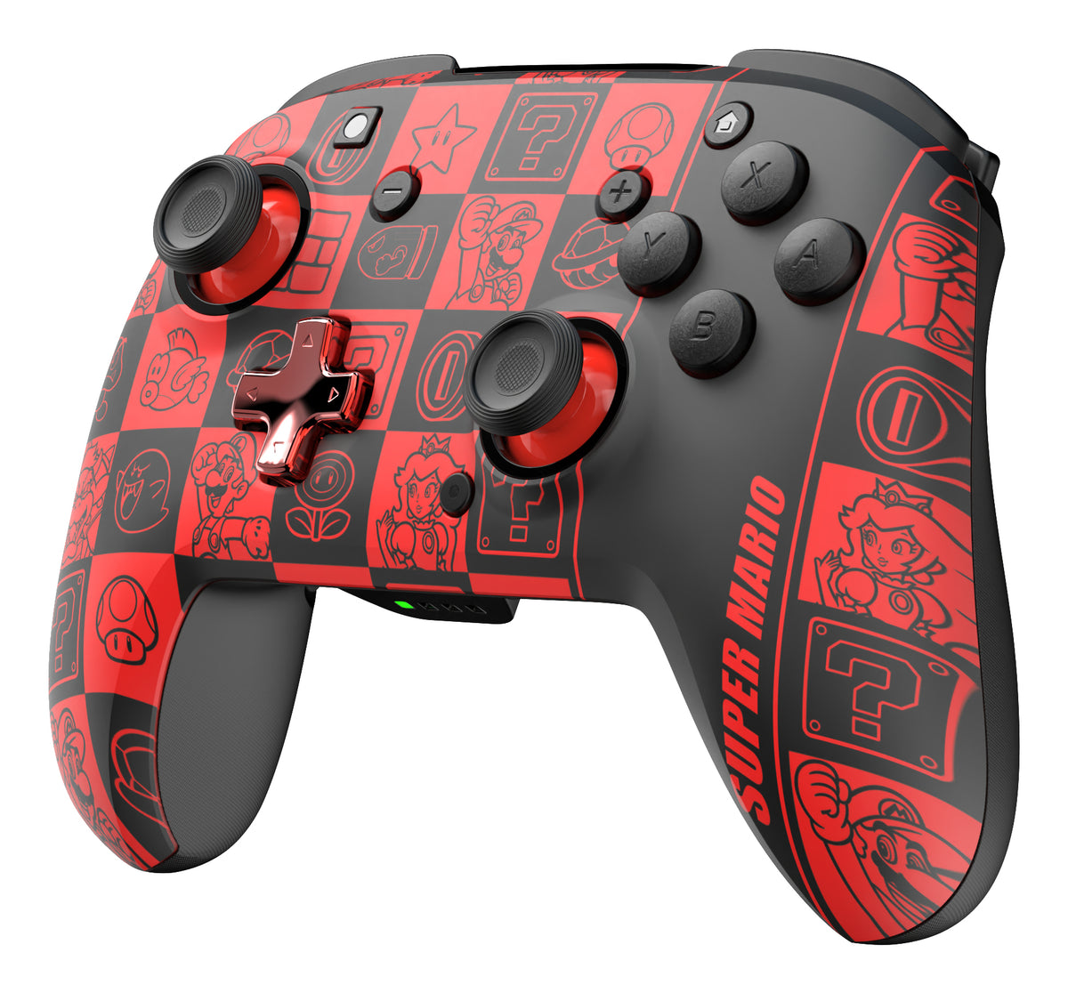PDP REMATCH GLOW Schwarz, Grün, Rot Gamepad Analog / Digital Nintendo Switch, Nintendo Switch OLED