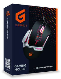 Conceptronic DJEBBEL 8 Maus Gaming rechts USB Typ-A Optisch 4000 DPI