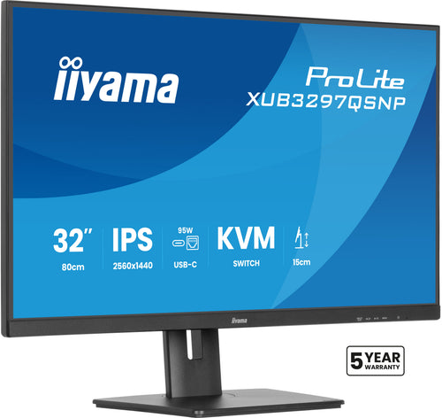 iiyama ProLite XUB3297QSNP-B1 Computerbildschirm 81,3 cm (32") 2560 x 1440 Pixel Quad HD LED Schwarz