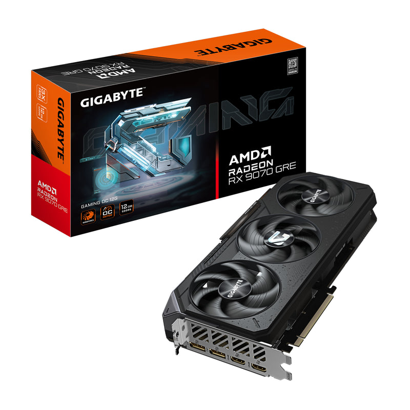 GIGABYTE Radeon RX 9070 GRE GAMING OC 12G – Grafikkarte, 12GB GDDR6, 192bit, PCI-E 5.0, 2920 MHz Core Clock, 2 × DisplayPort, 2 × HDMI, GV-R907GREGAMING OC-12GD