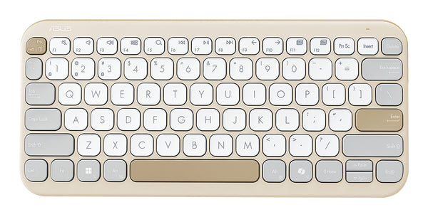 ASUS Marshmallow Keyboard KW100 Tastatur Haus Bluetooth QWERTZ Deutsch Beige, Grau, Weiß