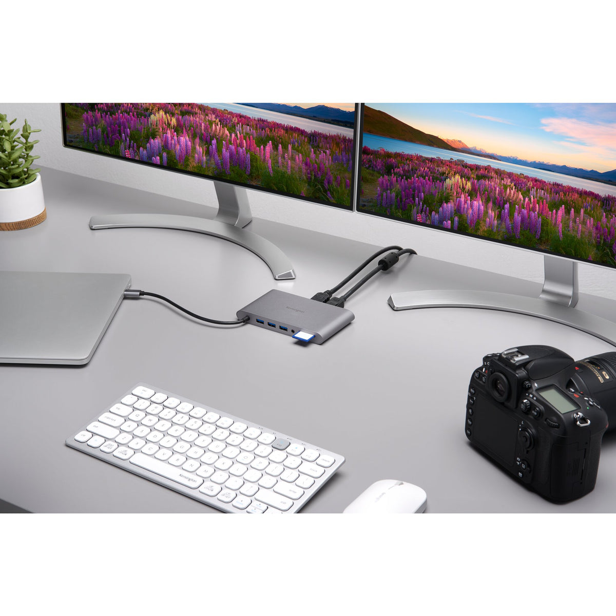 Kensington UH1440P Mobile USB-C Duale Video Dockingstation mit 85 W Power Pass-Through – DP/HDMI/VGA