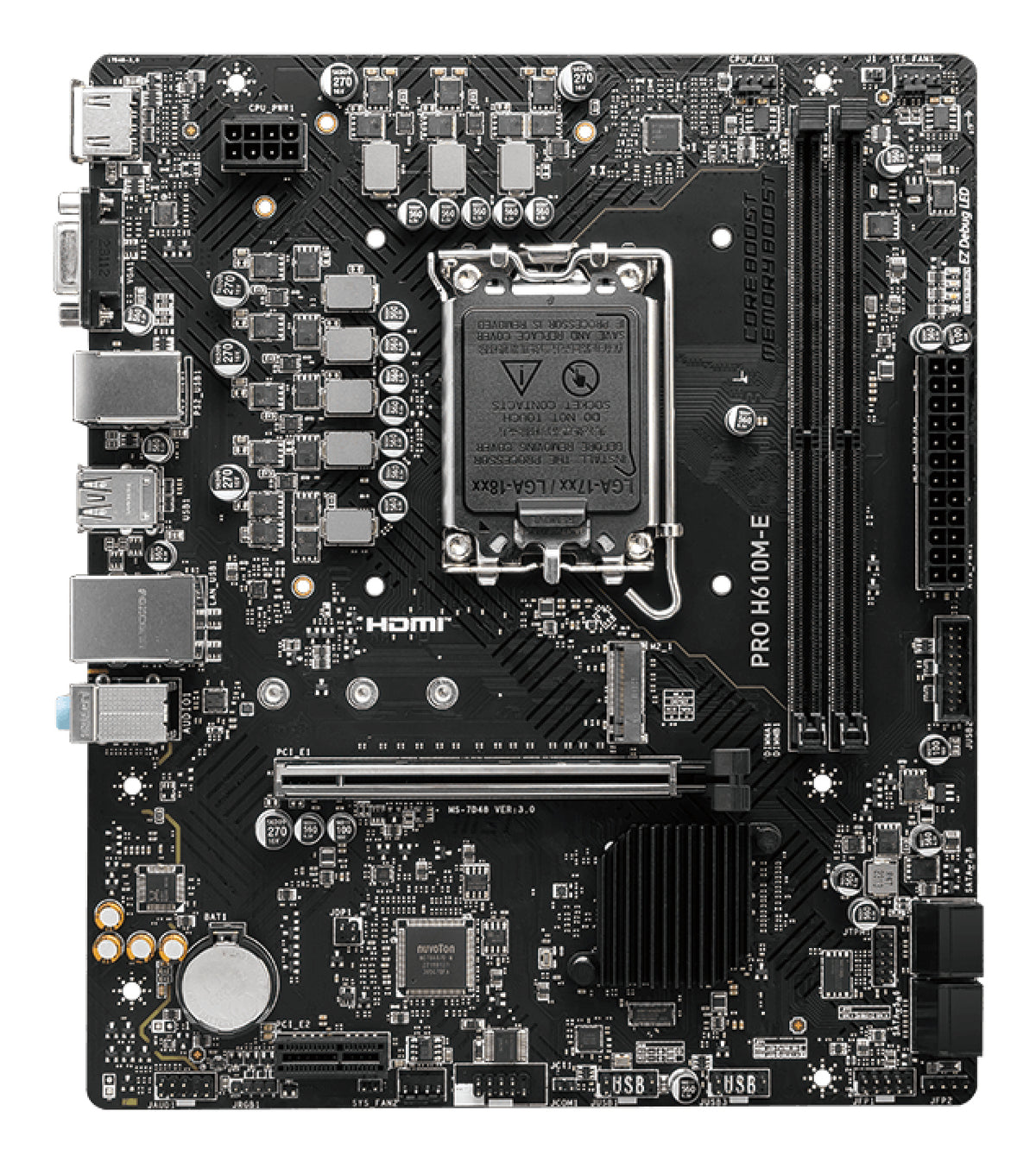 MSI PRO H610M-E Motherboard Intel H610 LGA 1700 micro ATX