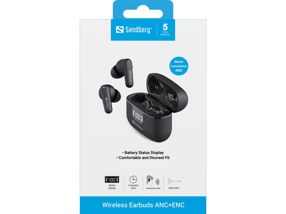 Sandberg 126-52 Kopfhörer & Headset True Wireless Stereo (TWS) im Ohr Musik/Alltag Bluetooth Schwarz