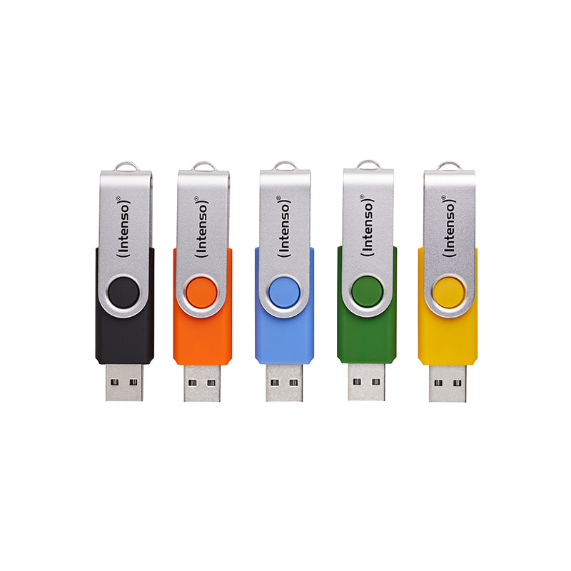 Intenso 5 x USB-Stick Office Line, 32 GB, USB-A, 3.2 Gen 1x1, bunt