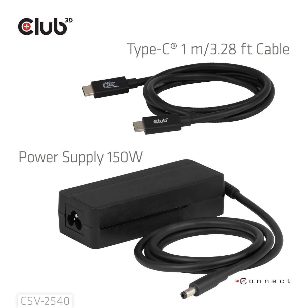 CLUB3D CSV-2540 laptop-dockingstation & portreplikator Andocken USB 3.2 Gen 1 (3.1 Gen 1) Type-C Schwarz