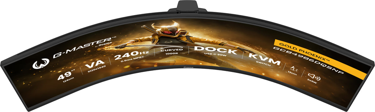 iiyama G-MASTER GCB4986DQSNP-B1" 49" Gold VA 1000R 24 Computerbildschirm 124,5 cm (49") 5120 x 1440 Pixel Dual QHD LED Schwarz